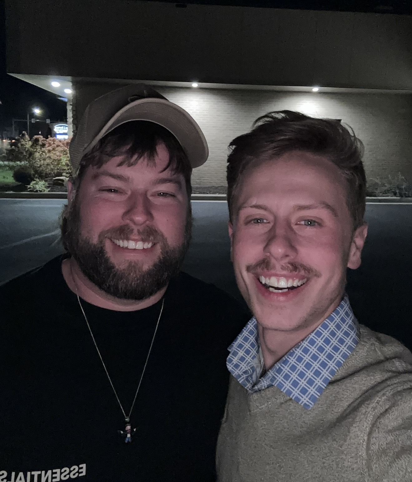 Night selfie of Logen and Brett M.